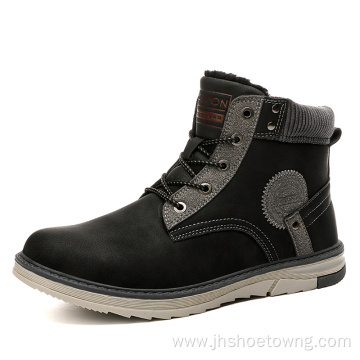 Casual Men's Winter Boots Fur Warm Shoes